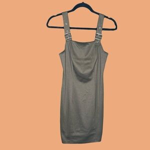 Stylish Olive Green Overalls Dress